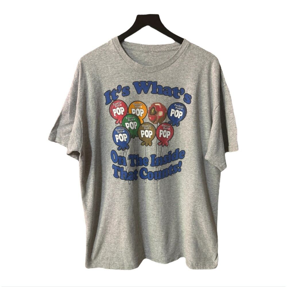 Tootsie Roll Pop VINTAGE Y2K T Shirt Mens XL snack tee 00s